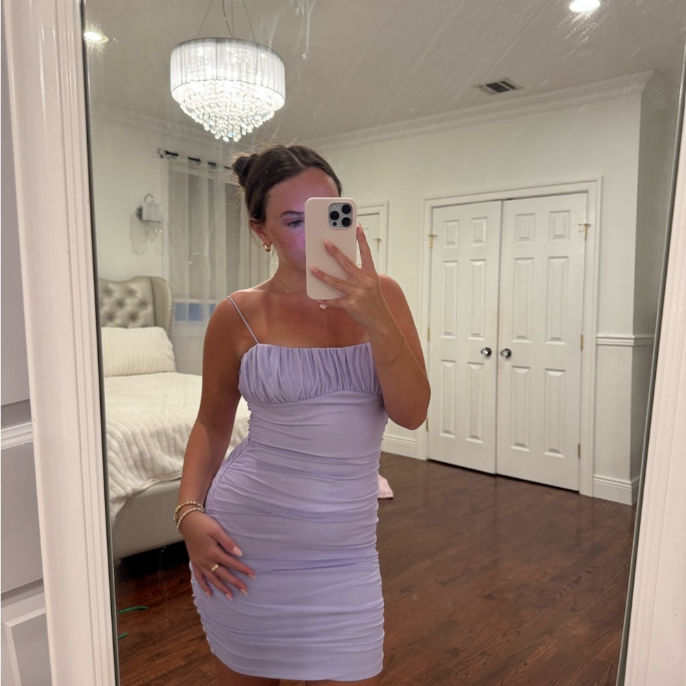 Princess Polly Purple Strapless Ruched Mini Dress